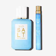 Salt 50ml Eau De Parfum 50ml and Salt 10ml Eau De Parfum Travel Spray on white background. 