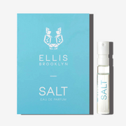 Salt 1.5ml Eau De Parfum Vial next to blue Salt Eau De Parfum vial holder card.